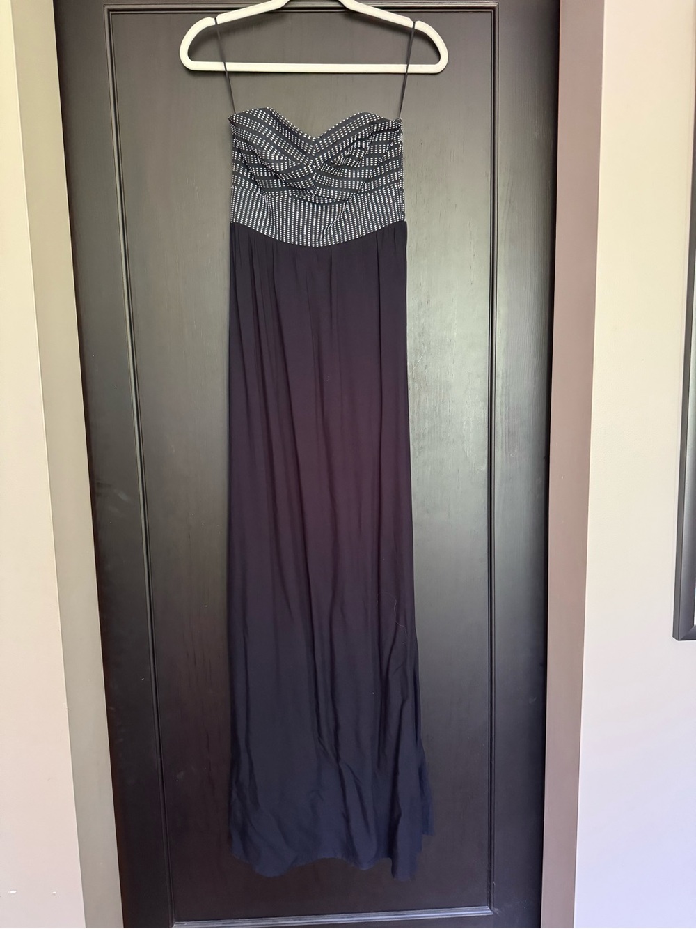Hutch strapless navy dress with corset sweetheart top, size 0